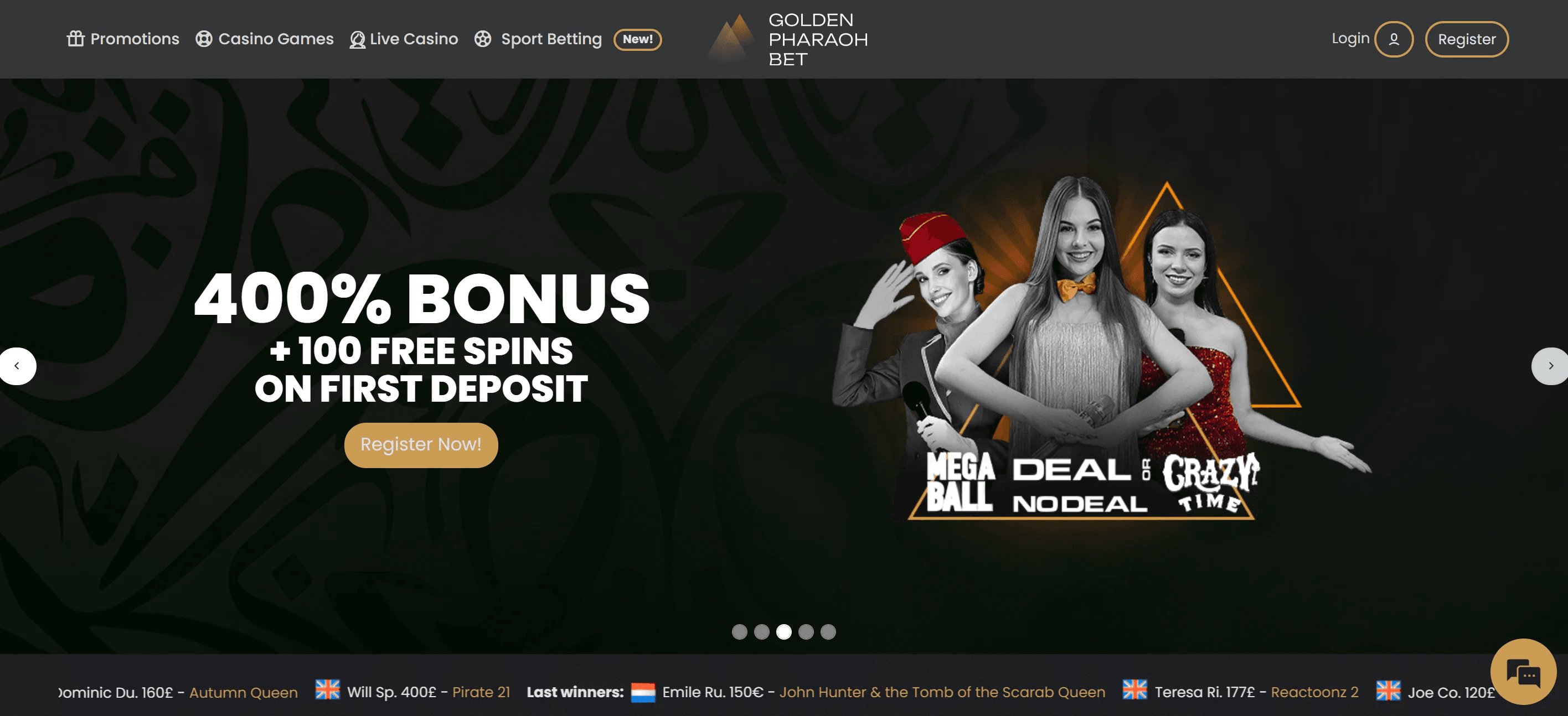 Golden Pharaoh Bet Main Screenshot