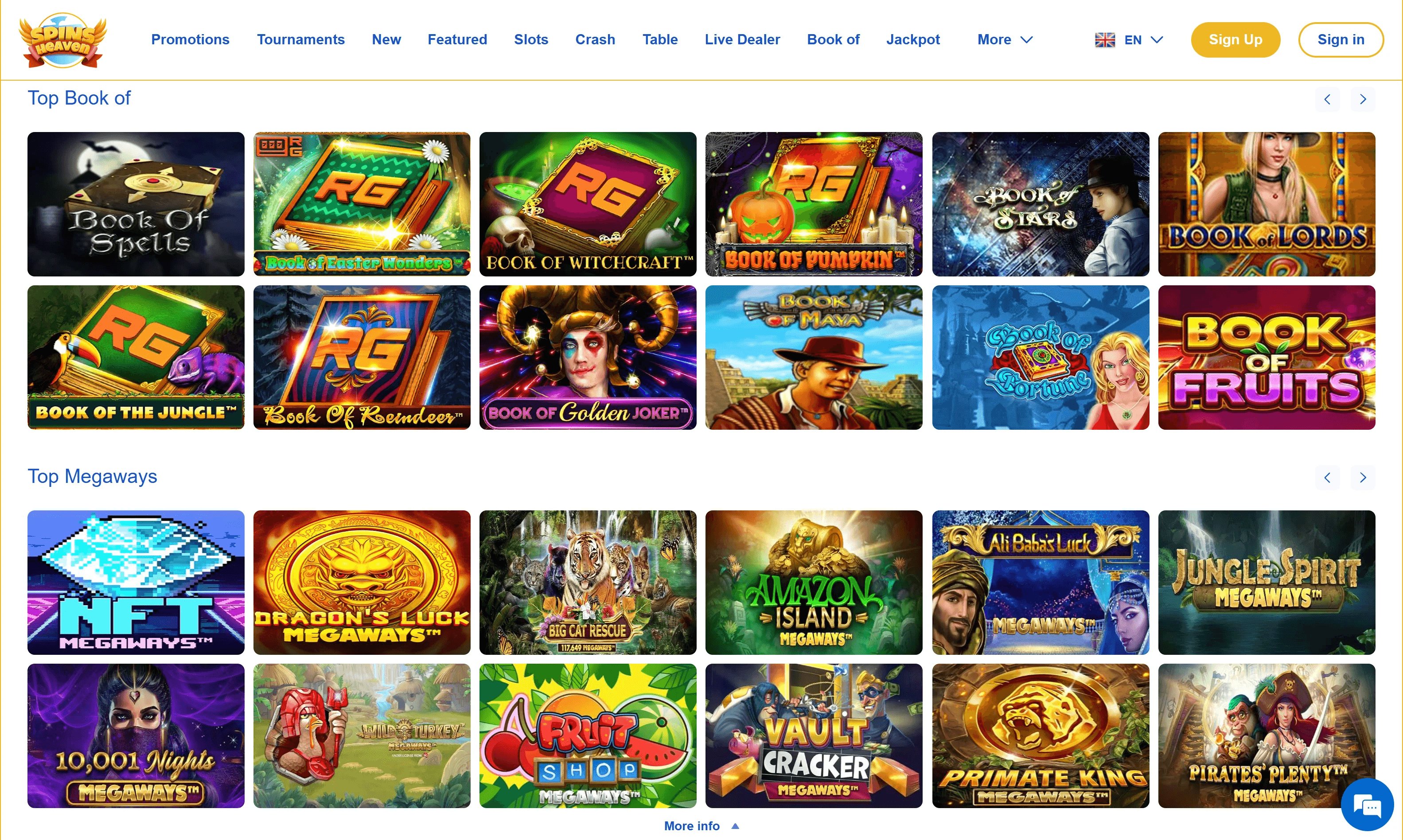 Spins Heaven Games Screenshot